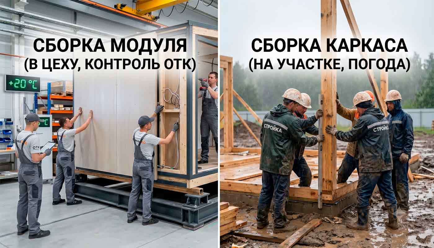 Сборка в цеху vs сборка на участке