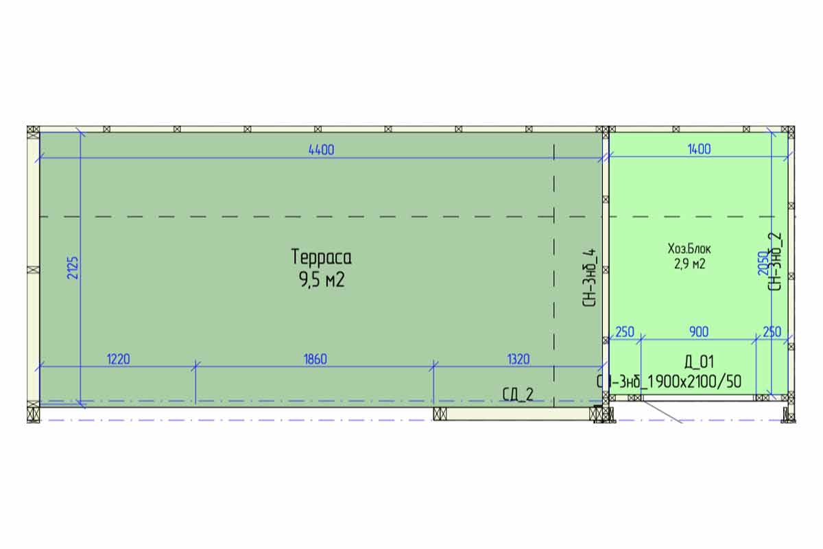 Планировка модуля Верде Блок (Verde Bloc)